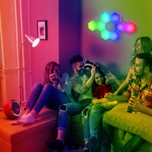 Load image into Gallery viewer, 8-Piece: Hexagon Light Panels RGBW Colorful Splicing Wall Lamps
