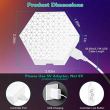 Load image into Gallery viewer, 8-Piece: Hexagon Light Panels RGBW Colorful Splicing Wall Lamps

