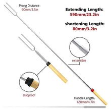 Load image into Gallery viewer, 8-Piece Set: Marshmallow Roasting Sticks with Wooden Handle
