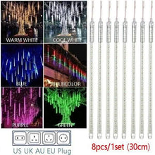 Load image into Gallery viewer, 8-Pieces: Waterproof LED Meteor Shower Rain Lights
