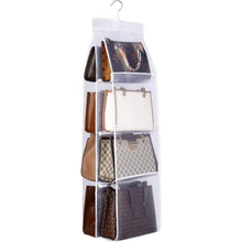 Load image into Gallery viewer, 8 Pocket Hanging Purse Organizer Handbag Storage Hanger
