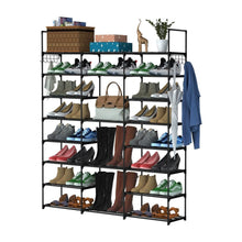 Load image into Gallery viewer, 8-Tier Shoe Rack Metal Shoe Storage Shelf
