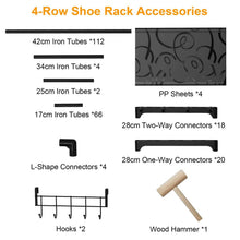 Load image into Gallery viewer, 8-Tier Shoe Rack Metal Shoe Storage Shelf
