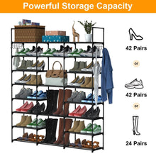 Load image into Gallery viewer, 8-Tier Shoe Rack Metal Shoe Storage Shelf
