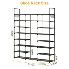 Load image into Gallery viewer, 8-Tier Shoe Rack Metal Shoe Storage Shelf

