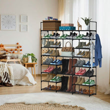 Load image into Gallery viewer, 8-Tier Shoe Rack Metal Shoe Storage Shelf
