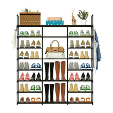 Load image into Gallery viewer, 8-Tier Shoe Rack Metal Shoe Storage Shelf
