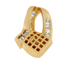 Load image into Gallery viewer, 14k Yellow Gold 2.0 Cttw Princess and Baguette-cut Diamond Art Deco Inspired Pendant Necklace (G-H Color, VS1-VS2 Clarity) - 18 Inch
