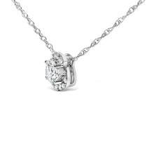 Load image into Gallery viewer, .925 Sterling Silver 1.0 Cttw Lab Grown Round-Cut Diamond Pendant Necklace 18"
