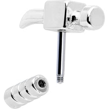 Load image into Gallery viewer, 16G 1/4 Optical Illusion Hammer Cartilage Tragus Earring
