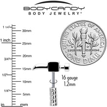 Load image into Gallery viewer, 16G 1/4 Optical Illusion Hammer Cartilage Tragus Earring
