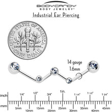 将图片加载到图库查看器，14G Clear Gem Constellation Style Project Bar 32mm
