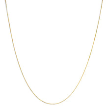 将图片加载到图库查看器，Solid 14K Yellow Gold 0.75mm Classic Box Chain Necklace. Unisex Chain - Size 16 Inches
