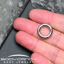 将图片加载到图库查看器，8G 3/8 316L Surgical Steel Precision Hinged Segment Hoop
