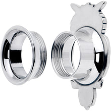 将图片加载到图库查看器，Red CZ Gem Wise Owl Screw Fit Tunnel Plug Set Available Sizes 6mm to 16mm
