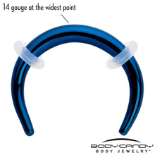 将图片加载到图库查看器，14G 5/16 Blue Pincher Crescent Taper
