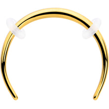 Load image into Gallery viewer, 16G 3/8 Gold Tone Pincher Crescent Taper
