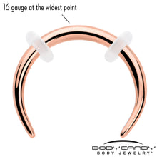 Load image into Gallery viewer, 16G 5/16 Rose Gold Tone Pincher Crescent Taper
