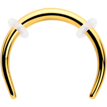 Load image into Gallery viewer, 14G 3/8 Gold Tone Pincher Crescent Taper
