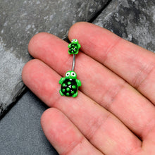 将图片加载到图库查看器，Texture Turtles Double Mount Belly Ring
