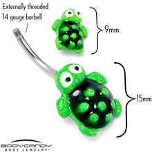 将图片加载到图库查看器，Texture Turtles Double Mount Belly Ring
