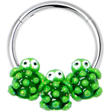 将图片加载到图库查看器，16G 3/8 Texture Turtle Trio Hinged Segment Ring
