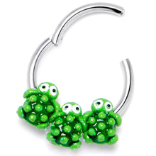 将图片加载到图库查看器，16G 3/8 Texture Turtle Trio Hinged Segment Ring
