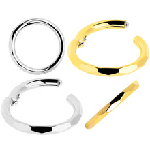 Load image into Gallery viewer, Implant Grade Titanium Hinged Segment Ring - 16G 5/16
