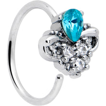 将图片加载到图库查看器，20G 5/16 Blue Gem Style Simplicity Nose Hoop
