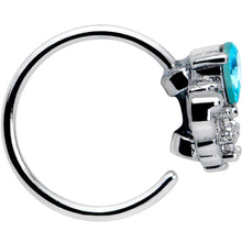 将图片加载到图库查看器，20G 5/16 Blue Gem Style Simplicity Nose Hoop
