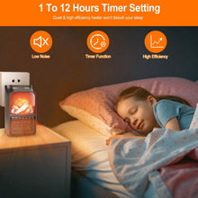 Load image into Gallery viewer, 800w Plug-In Space Heater Wall Outlet with 360° Rotatable Plug
