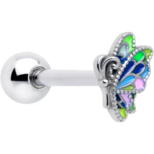 将图片加载到图库查看器，Pastel Profile Butterfly Barbell Tongue Ring
