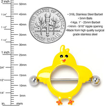 将图片加载到图库查看器，14G 9/16 Little Yellow Chicks Nipple Shield Set
