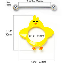 将图片加载到图库查看器，14G 9/16 Little Yellow Chicks Nipple Shield Set
