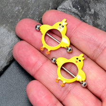 将图片加载到图库查看器，14G 9/16 Little Yellow Chicks Nipple Shield Set
