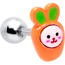 Load image into Gallery viewer, 16G 1/4 Surprise Carrot Easter Bunny Cartilage Tragus Earring
