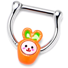 Load image into Gallery viewer, 16G 5/16 Surprise Carrot Easter Bunny Cartilage Clicker
