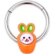 Load image into Gallery viewer, 16G 3/8 Surprise Carrot Easter Bunny Hinged Segment Ring
