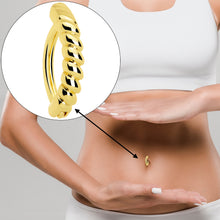 Load image into Gallery viewer, Gold Tone Classic Rope Style Hinged Hoop Belly Ring
