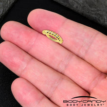 Load image into Gallery viewer, Gold Tone Classic Rope Style Hinged Hoop Belly Ring
