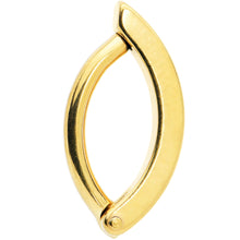 将图片加载到图库查看器，Gold Tone Smooth Simple Style Hinged Hoop Belly
