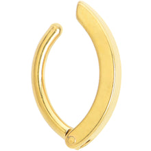 将图片加载到图库查看器，Gold Tone Smooth Simple Style Hinged Hoop Belly
