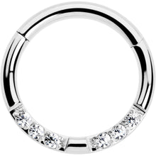 Load image into Gallery viewer, 16G 5/16 CZ Gem Forward Facing Hinged Segment Ring
