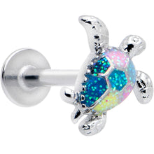 Load image into Gallery viewer, 16G 5/16 Glitter Turtle Labret Monroe Tragus
