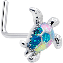 将图片加载到图库查看器，20G 7mm Glitter Turtle L Shape Nose Ring
