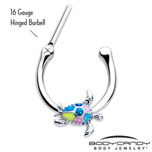 将图片加载到图库查看器，16G 5/16 Glitter Turtle Cartilage Clicker
