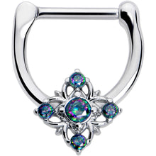 Load image into Gallery viewer, 16G 5/16 Vitrail CZ Gem Beauty Cross Cartilage Clicker
