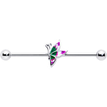 Load image into Gallery viewer, 14G Profile Butterfly Industrial Barbell 38mm

