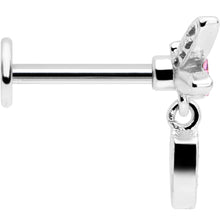 将图片加载到图库查看器，16G 5/16 Pink Gem Swank Dragonfly Dangle Labret Monroe Tragus
