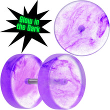Load image into Gallery viewer, Glow in the Dark Two Tone Cheater Plug Set
